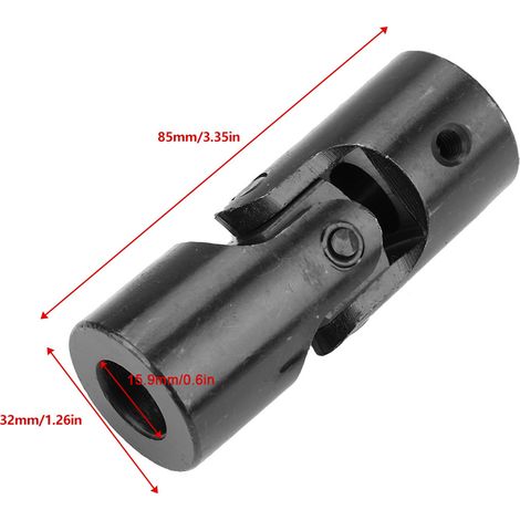 Accouplement à cardan universel 15,9x32x85mm pour moteur et arbre de transmission (1/5)