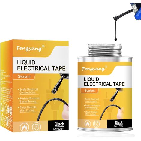 Electric Insulating Gel, Liquid Rubber Coating, Waterproof Electrical Tape Glue, Black Liquid Electrical Tape (1/5)