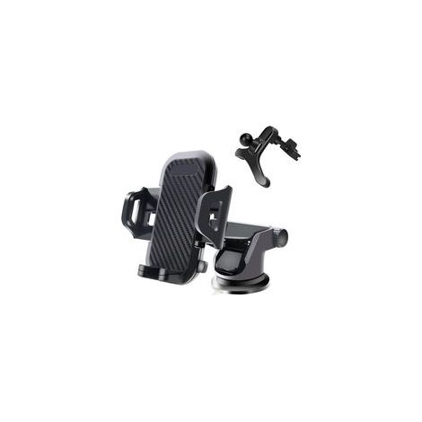 Support téléphone voiture universel pour grille d’aération, noir – (1/5)