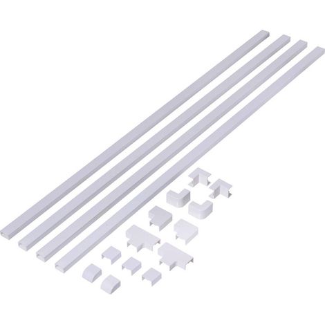 Sygonix SY-6737520 Canalina passacavi Elemento di collegamento (L x L x A) 1000 x 24 x 15 mm 1 KIT Bianco