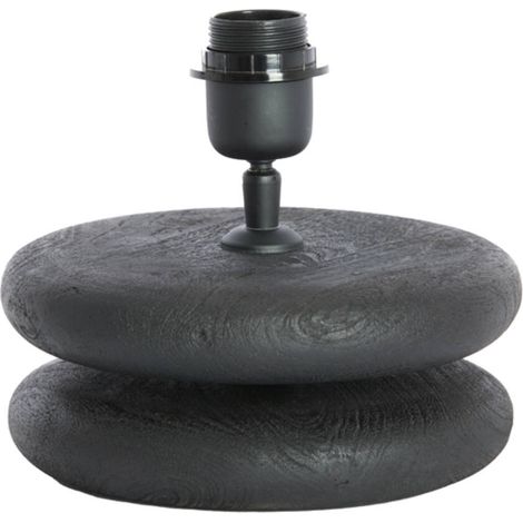 Light & Living - lámpara de mesa - Eboli - negro - madera -