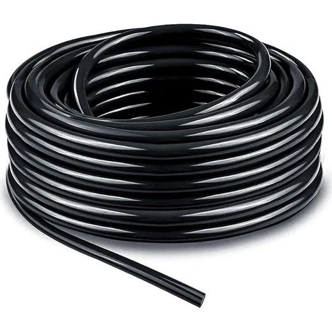 Tuyau d'irrigation goutte à goutte - Diamètre intérieur 4 mm/diamètre extérieur 6 mm - Tuyau d'irrigation Garde pour système d'irrigation automatique à installer soi-même - Flexible, durable (1/5)