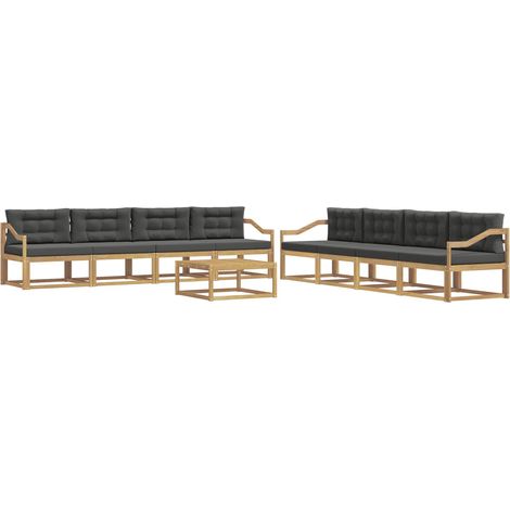 Outdoor Sofa Set 9 pcs White and Anthracite 79 x 79 x 37 cm vidaXL (1/5)