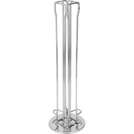 RIZGHWOY Porte-carrousel de Capsule de café, Rotatif à 360 Degrés pour 40 Gousses avec Rack de Stockage en Fer Robuste Évitez la Base de Glissement (SILVER).