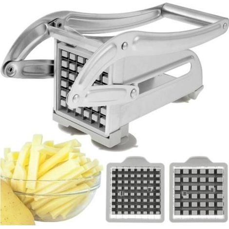 Coupe-frites - Non spécifié - Manuel - Acier inoxydable - 2 lames de rechange - Antidérapant (1/4)
