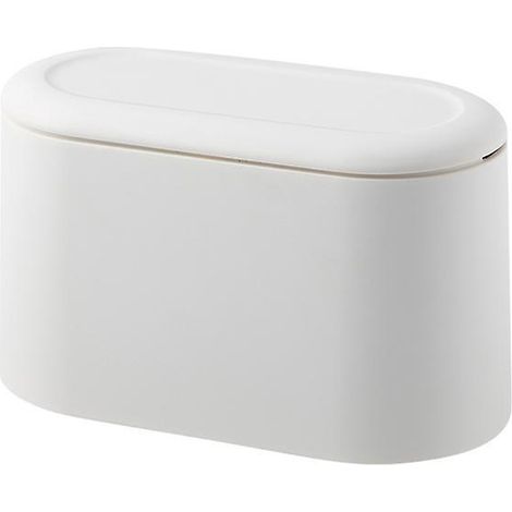 poubelle De Bureau Portable Avec Couvercle, Mini Poubelle De Bureau De Type Presse Pour La Maison, Le Salon, La Cuisine, La Chambre Coucher, La S (1/5)