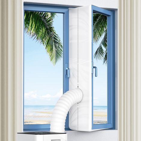 Joint de fenêtre de climatisation pour climatiseurs mobiles, Hot Air Stop étanche pour sèche-linge, sèche-linge à évacuation, double fermeture éclair pour fenêtres de toit et fenêtres à (1/5)