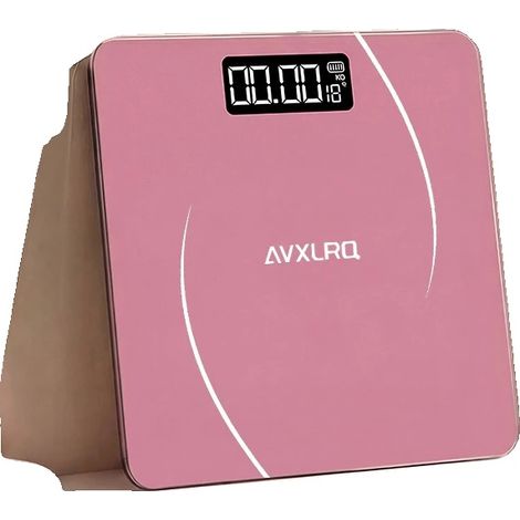 Bilancia pesapersone digitale con piattaforma extra-large, colore rosa. (1/2)