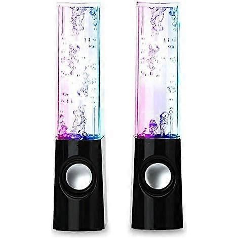 Fontaine lumineuse LED avec haut-parleurs et musique, alimentée par USB, stéréo, audio 3,5 mm (2 pièces) (1/4)