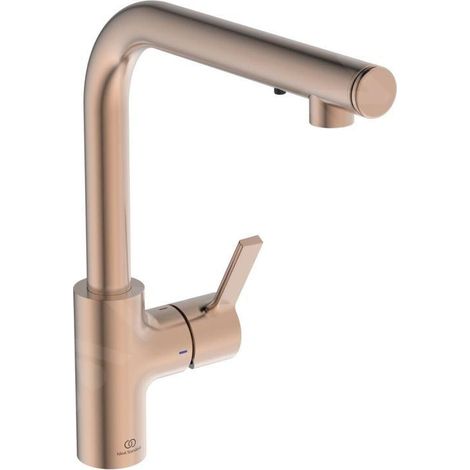 Robinet de cuisine IS Gusto iMX, sortie en L de 232 mm, avec distributeur de savon Sunset Rose (1/4)