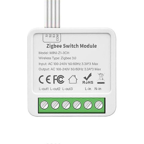 Interrupteur marche/arrêt à 3 voies Graffiti Smart ZigBee, mini interrupteur encastré (1/5)