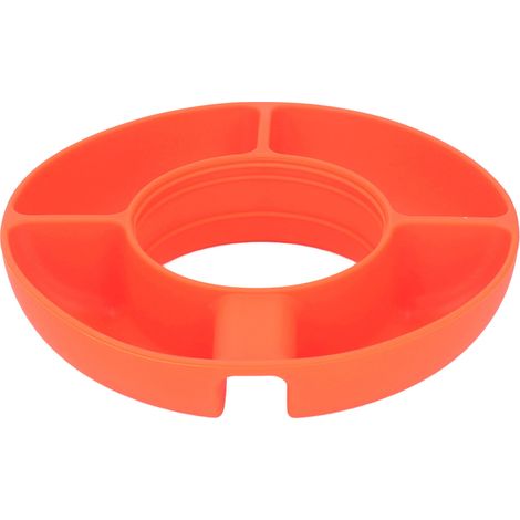 Snack-Serviertablett aus Silikon, unterteilte Obstschale, Behälter für Becher, 40 oz, 30 oz, Orange (1/5)