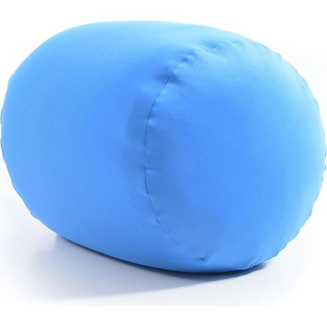 Pouf Repose Pieds Intérieur, Déhoussable, Salon, Chambre, Tissu Stretch élastique, Bleu BiG52 (1/5)