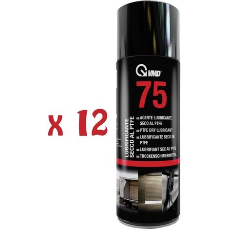 12 bombolette spray lubrificante a secco ptfe 400 ml teflon antiadesivo Vmd 75