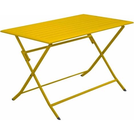 Table pliante en aluminium Lorita 110 cm Tournesol (1/2)
