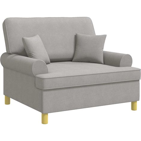 XXL-Sessel mit Kissen Wolkengrau Stoff vidaXL (1/5)