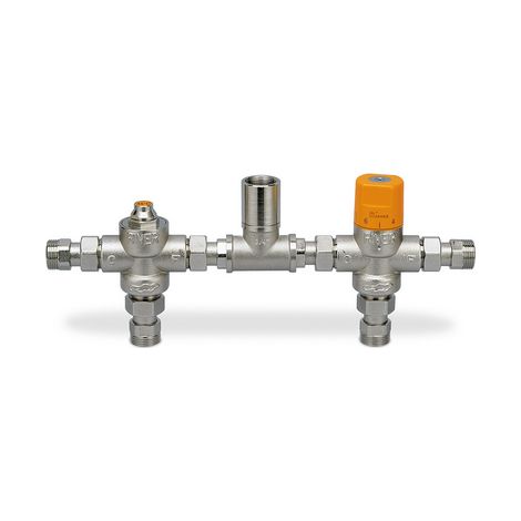 KIT TERMOSTATICO MINIECO SOLAR C/VALVOLA DEVIATRICE E MISCELATORE- 3/4   45  °C- RIVER- pezzi 1 (1/2)