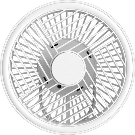 Tragbarer Tischventilator mit wiederaufladbarem LED-Splash, 5,5 W, weiß, ø 180 x 85 mm