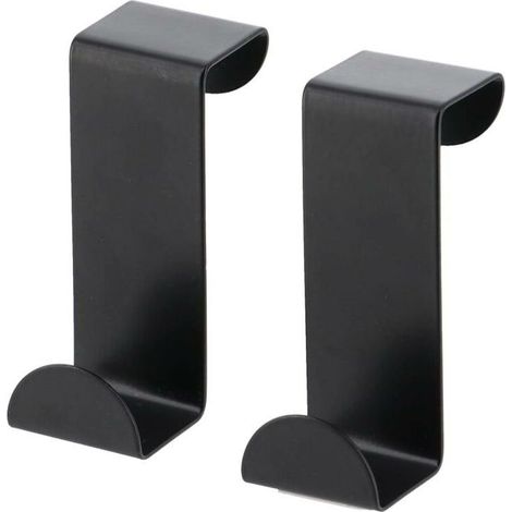 Set 2 petites pateres acier inoxydable a suspendre - noir - Tendance (1/2)