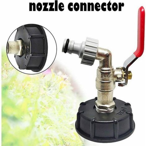 Adaptateur de réservoir IBC - - - Double robinet laiton - Filetage S60x6 (60 mm) - Compatible DN40/50 (1/4)