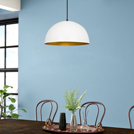 Suspension lustre D BY M.RED White Gold - Blanc et doré - Métal - Style moderne (1/5)