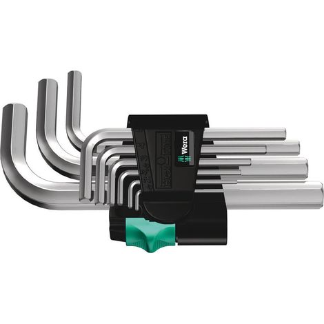 Wera 950/9 Hex-Plus 5 juego de llaves acodadas, métricas, cromadas - 05021406001