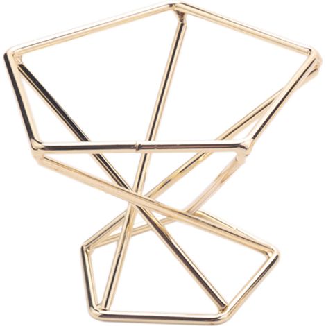 Ein Set aus 3 geometrischen Metall-Luftpflanzenständern, Dekorationsartikel