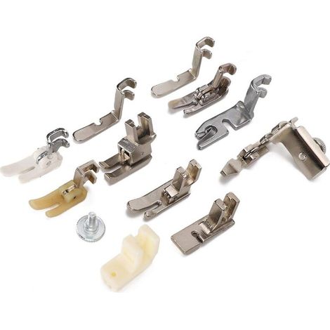 Ensemble de pieds-de-biche pour machine à coudre professionnelle Fdit, kit pratique et universel, accessoires de remplacement pour pied-de-biche domestique, outils de couture DIY (1/5)