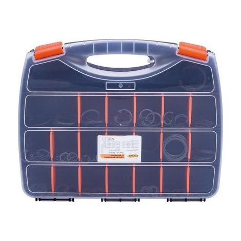 Circlips extérieurs et intérieurs - Fixpro - Acier brut - Coffret de 220 pièces (1/3)