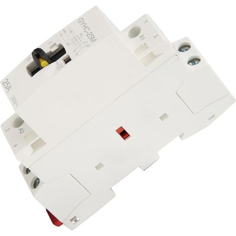 Day Night Contactor 2P 25A 220V 50Hz Din Rail Contactor Home AC with Manual Control Switch Day Night Contactor Water Heater Ac Contactor (2NO) (1/5)