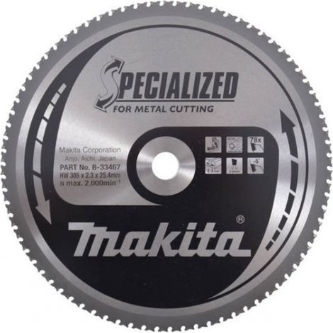 B-33467 Disque scie circulaire, Specialized T.C.T, 305 x 25,4 mm, 78 D (1/6)