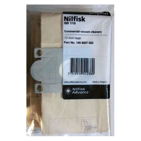 Nilfisk - sacchetto aspirapolvere nilfisk viking - 1408007020 - 7319519512380