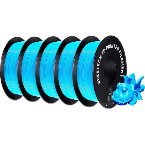 Filamento per stampante 3D, materiale PLA, biodegradabile e atossico, colore azzurro acqua. (1/2)