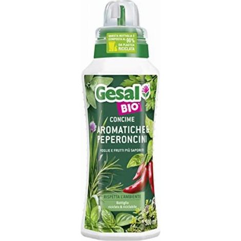 Concime bio Gesal per aromatiche e peperoncino 500 ml – Sapore intenso e naturale (1/4)
