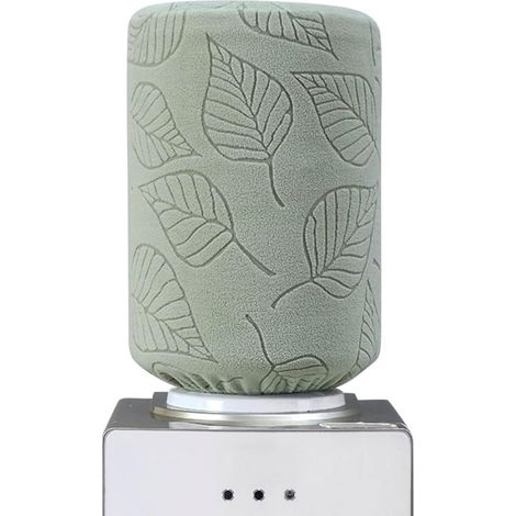 Housse de protection pour bouteille d'eau de 5 gallons, housse de protection anti-poussière, très extensible, motif feuille 3D, réutilisable, pour la maison, l'hôtel, le restaurant (vert) (1/5)