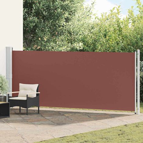Auvent latéral rétractable de patio - Auvent de jardin Soleil imperméable 600x160 cm Marron BV164938 - BonneVie (1/5)