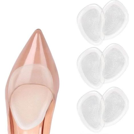Demi Semelles Coussinet - Non spécifié - 6 Paires - Gel de Silicone - Amorti Confortable - Pour Talons Hauts (1/4)