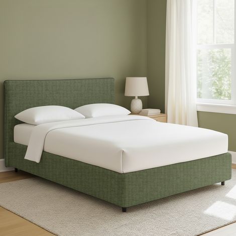 Letto Piazza e Mezza Oldham, Sfoderabile, Contenitore Made in Italy, Verde (1/5)
