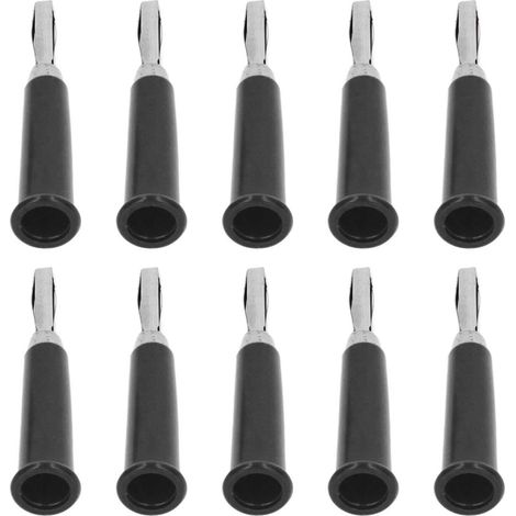 100Pcs Connecteurs de Batterie 4mm Noir ABS Laiton pour Camion et Véhicules Lourds (1/5)