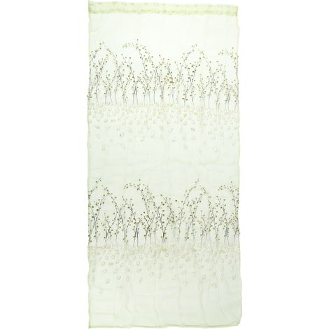 Rideau Voilé Motif Fleur De Prunus - Tissu Polyester Résistant Pour Salon Chambre Balcon - 1 Pièce (1/5)