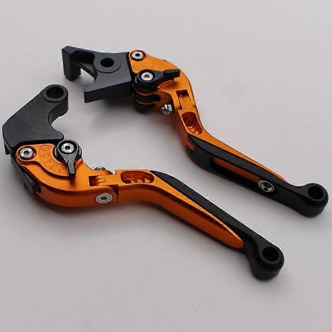 Modification pour moto CB650R 2014-2022 : poignée de frein, d'embrayage et de klaxon réglable en alliage d'aluminium (orange 3) (1/5)