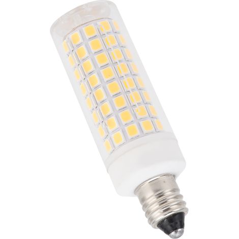 Ampoule LED E11 102 diodes 1000 lumens, variateur compatible, remplace lampe lustre plafonnier applique, 110V blanc chaud, pack (1/5)