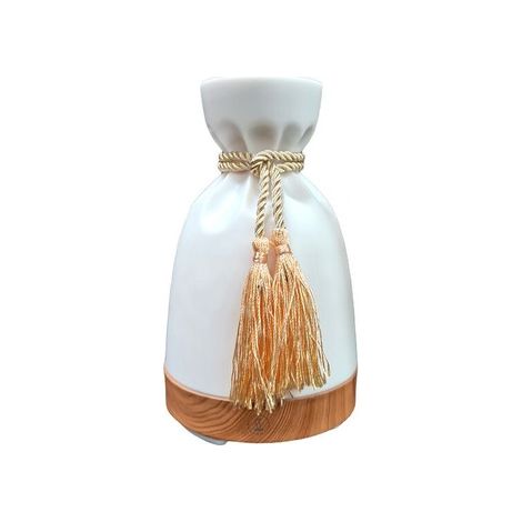 DIFFUSORE AROMI EFFETTO LEGNO AROMATERAPIA UMIDIFICATORE USB SACCO LED 140ML (1/2)