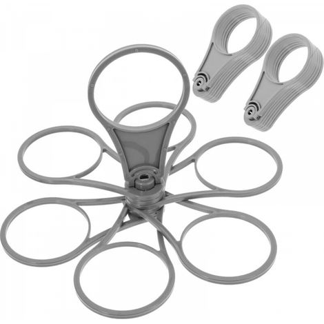 Lot de 2 porte-gobelets pliables avec poignée,porte-gobelets pliable, pour 6 gobelets, Tasses pour café,réutilisables,Gris (1/5)