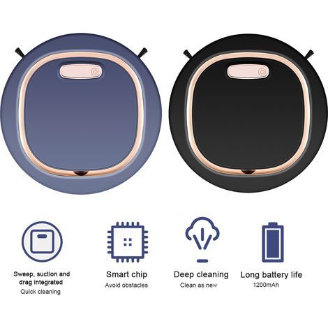 Intelligenter 3-in-1-Saugroboter mit 1200-mAh-Akku – Saugroboter für Böden, Tierhaare und Staub (1/5)