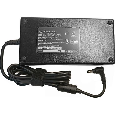 (5,5 x 2,5 mm) 180 W 19 V 9,5 A ADP-180EB D Adaptateur Secteur pour ASUS ROG G55 G55 V G55VW G75 V G75VW G75VX G750 G750JW G750JM G750JS G750JX pour MSI GT60 GT70 GT680 GT683 (1/5)