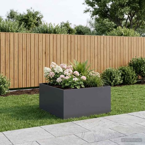 vidaXL Macetero de Jardín Gris antracita 80 x 80 x 40 cm (1/5)
