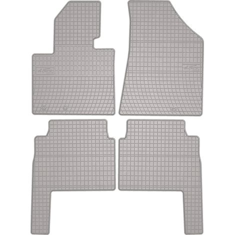 Alfombrillas de goma para coche: Kia Sorento II SUV, pre-restyling (2009-2012) - color gris a juego. (1/5)