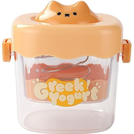 Passoire pour yaourtière grecque faite maison pour réfrigérateur (orange) (1/5)