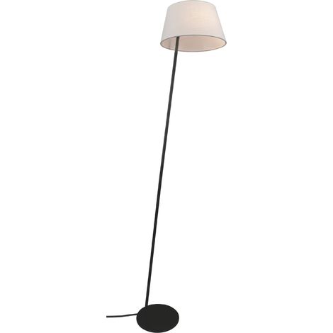 Lámpara de pie MARIZA negra con pantalla beige (1/3)